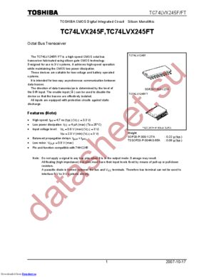 TC74LVX245FT(EL,M) datasheet  