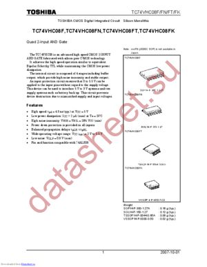 TC74VHC00FT(EL,M) datasheet  