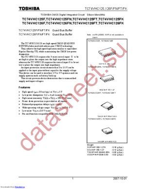 TC74VHC125FT(EL,M) datasheet  