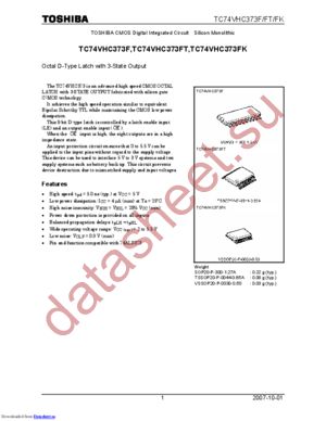 TC74VHC373FT(EL) datasheet  