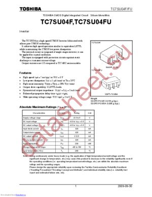 TC7SU04F(T5L,F,T) datasheet  