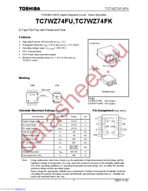 TC7WZ74FKTE85LF datasheet  