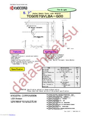 TCG057QVLBA-G00 datasheet  