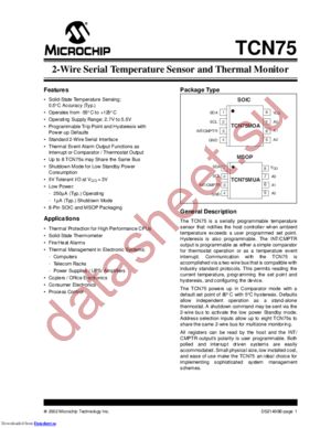 TCN75-3.3MOAG datasheet  