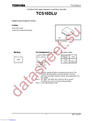 TCS10DLU(TE85L,F) datasheet  