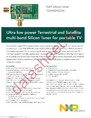 TDA18292HN/C1 datasheet  