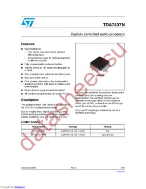 TDA7437N_06 datasheet  