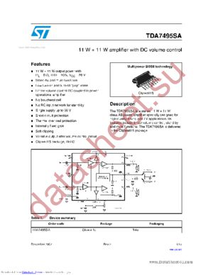 TDA7495SA datasheet  