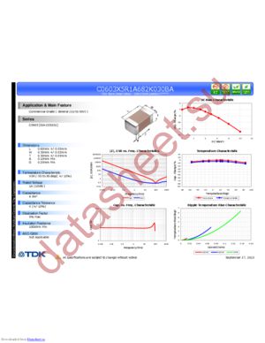 C0603X5R1A682K030BA datasheet  