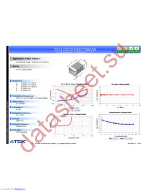 C2012C0G1H562J060AA datasheet  