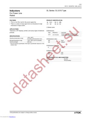 SL1215-680K1R8 datasheet  