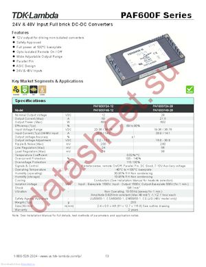 PAF600F24-12/T datasheet  