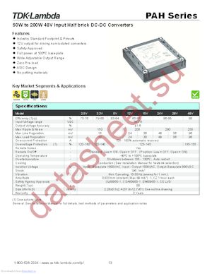 PAH50S48-2.5/PV datasheet  