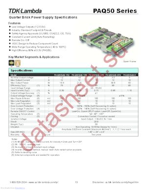 PAQ50S48-3R3/PV datasheet  