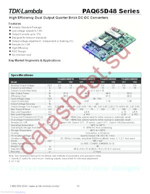 PAQ65D483318/PV datasheet  