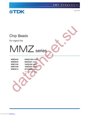 MMZ1608A182B datasheet  