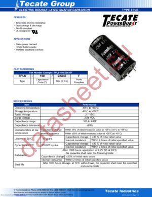TPLS-100/22X45F datasheet  