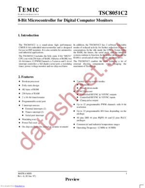 TSC51C2XXXA16CCD datasheet  