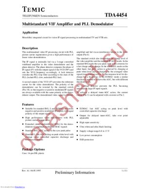 TDA4454 datasheet  