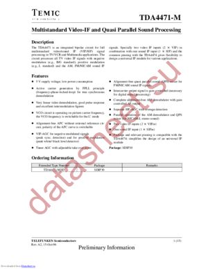 TDA4471-M datasheet  