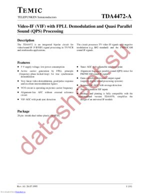 TDA4472-A datasheet  