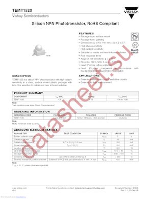 TEMT1520 datasheet  