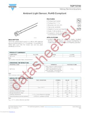 TEPT5700DEVKIT datasheet  