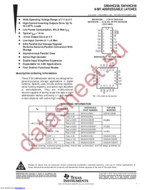 SN74HC259NS datasheet  