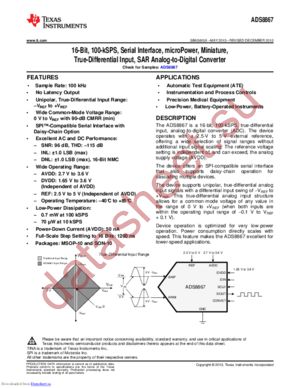 ADS8867 datasheet  