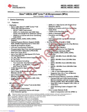 AM3359BZCZA80 datasheet  