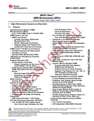 AM3874BCYEA80 datasheet  