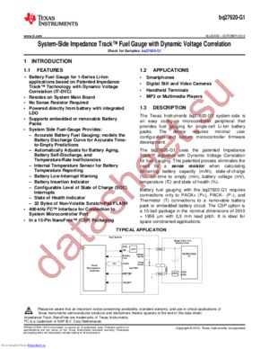 BQ27620-G1 datasheet  