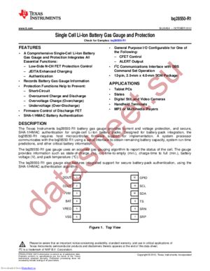 BQ28550DRZT-R1 datasheet  