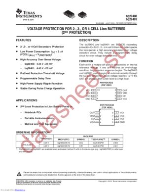 BQ29400DCT datasheet  