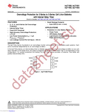 BQ771801 datasheet  