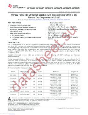 COP8SGE744V8/NOPB datasheet  