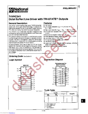 74VHC541MSCX datasheet  