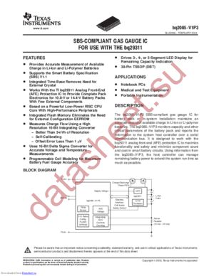 BQ2085-V1P3DBTR datasheet  