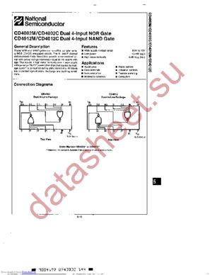 CD4012MW/883B datasheet  