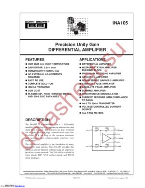 INA105KU2K5 datasheet  