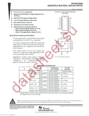 594SN74AHC4066PWR datasheet  