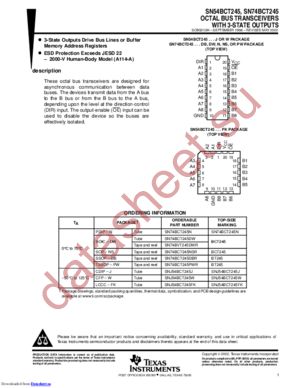 SN54BCT245_07 datasheet  