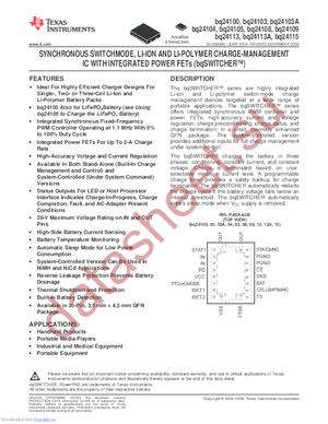 BQ24100_08 datasheet  