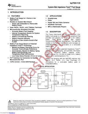 bq27500-v120 datasheet  