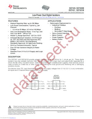 ISO7421MD datasheet  