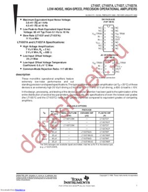 LT1037MP datasheet  