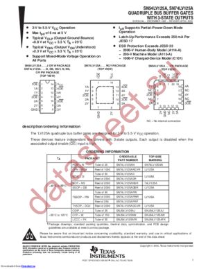 SN74LV125ADGV datasheet  