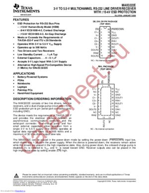 MAX3222EIRHLR datasheet  