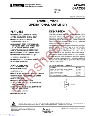 OPA2356A datasheet  