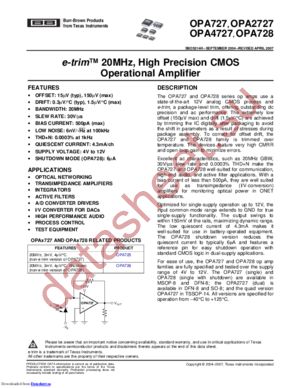 OPA4727 datasheet  